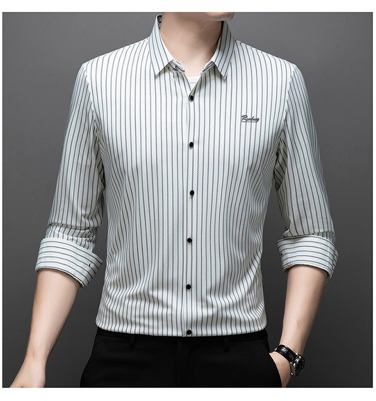 👔Men's Classic Long-Sleeved Striped Shirt