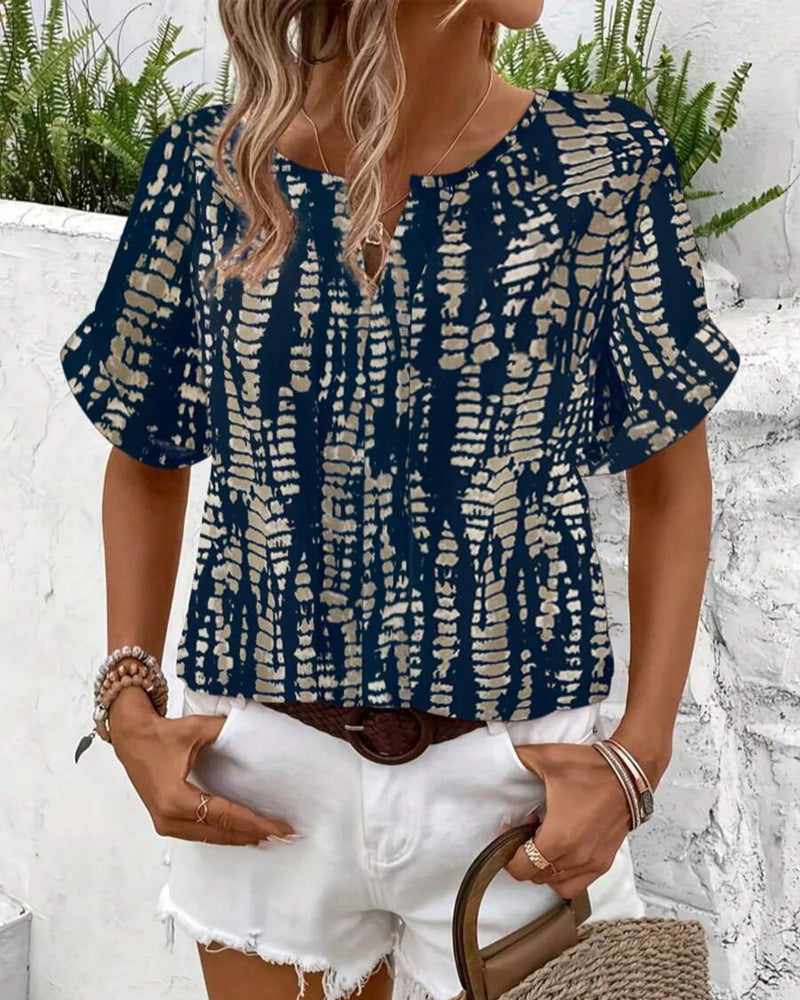 Retro Print Short Sleeve T-Shirt