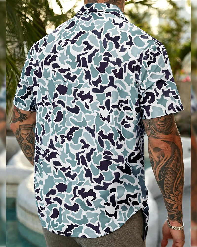 Men's Casual Camo Shirt