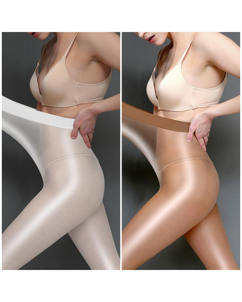 Glossy Transparent Tights For Women