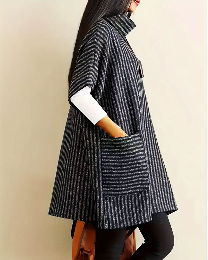 Turtleneck Chunky Sweater Dress