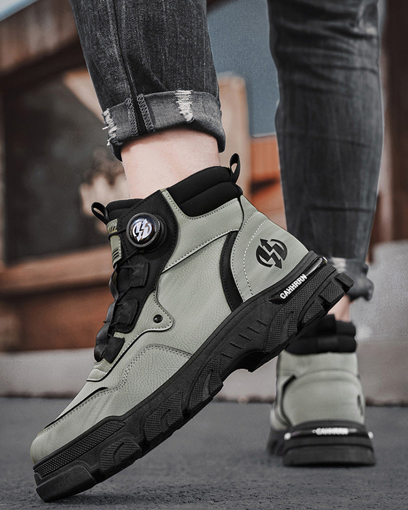 Men's Outdoor Swivel Buckle Work Shoes 🔄👞 – Waterproof 💦, Anti-slip 🚶‍♂️, Comfortable , Breathable 🌬️