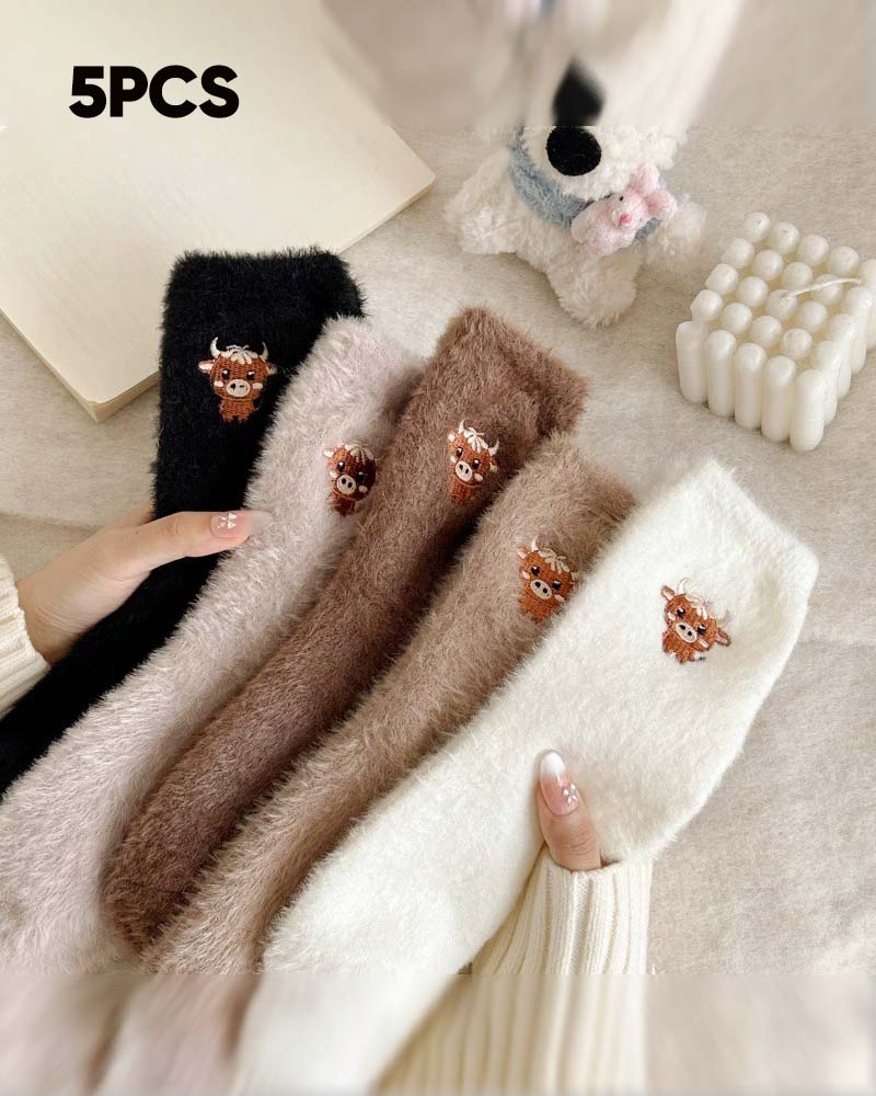 Cute Cow Slipper Socks