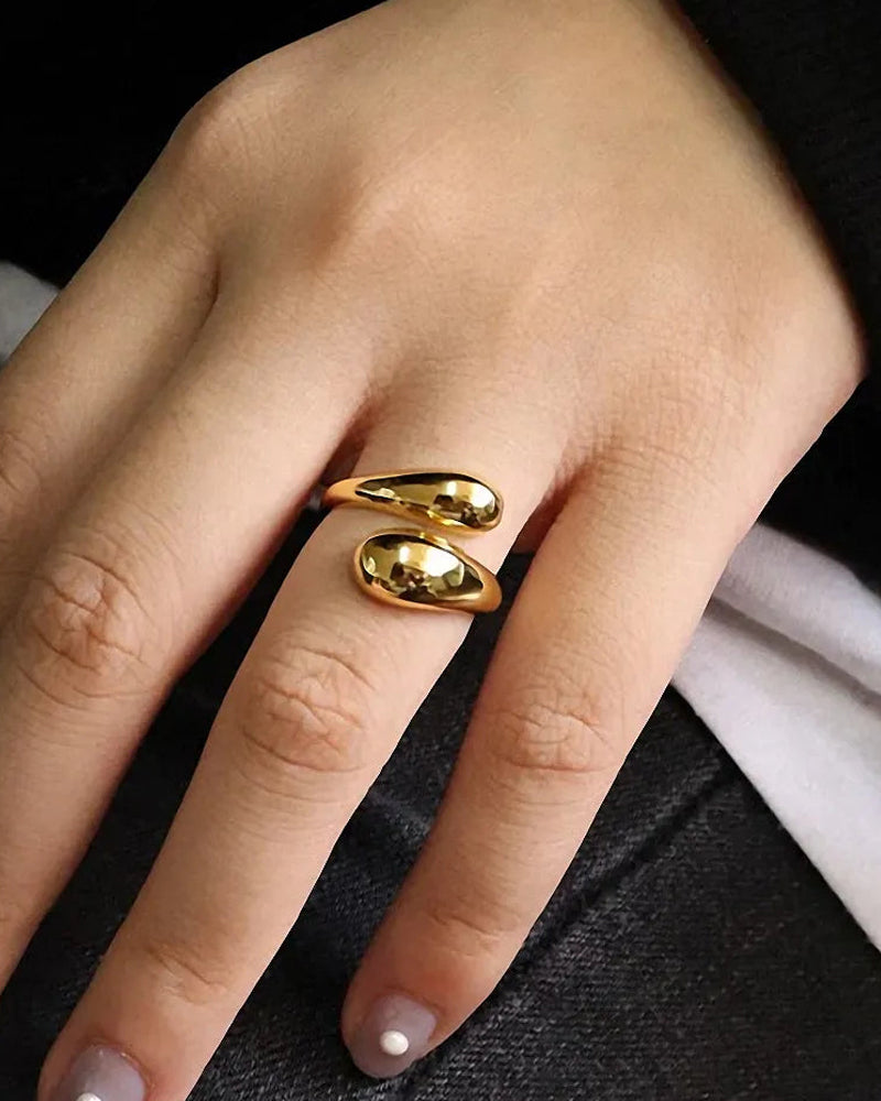 Irregular Water Drop Ring