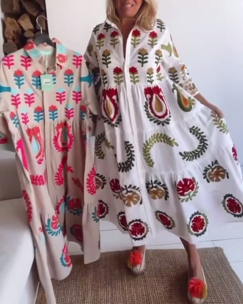 Floral Graphic Print Dress