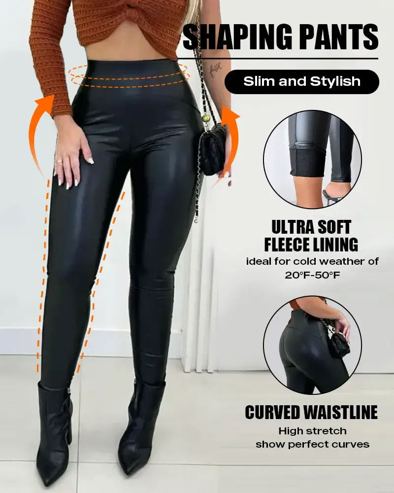 High Waist Solid Color Long Pants