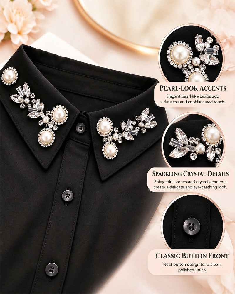 ✨ Jeweled Detachable Collar-Instant Elegance & Effortless Layering