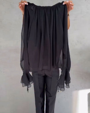 Mesh Splicing Elegant Blouse