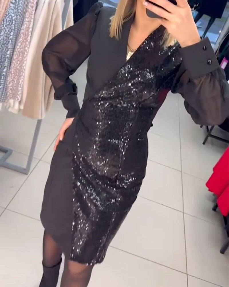 Temperament Sequin Fashion Dress