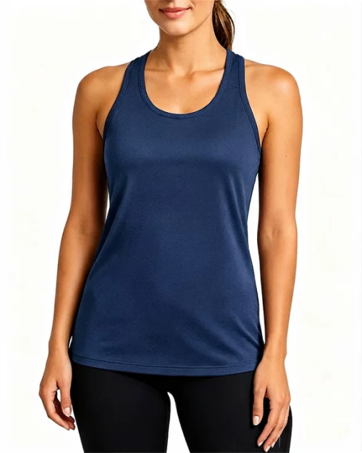 Solid Color Sleeveless U-Neck Cross-Back Tank Top