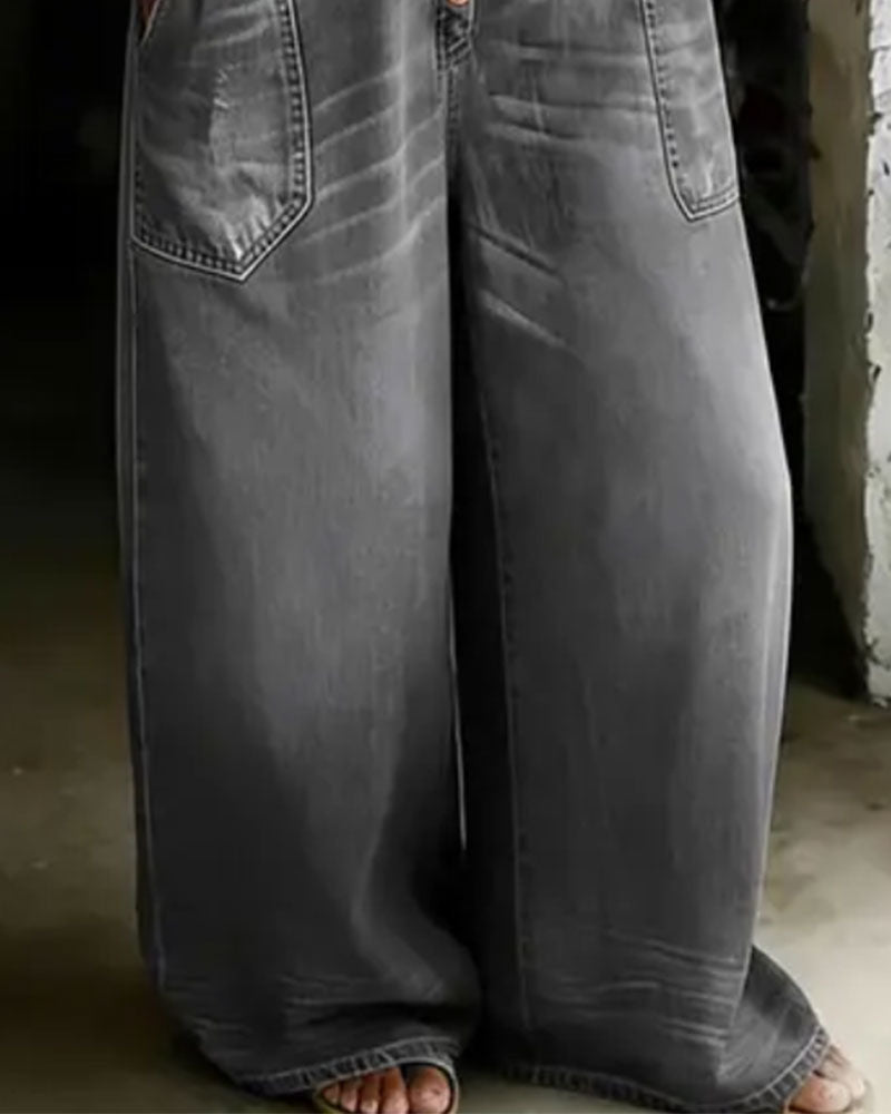 Cowboy Casual Loose Large Pocket Jumpsuit