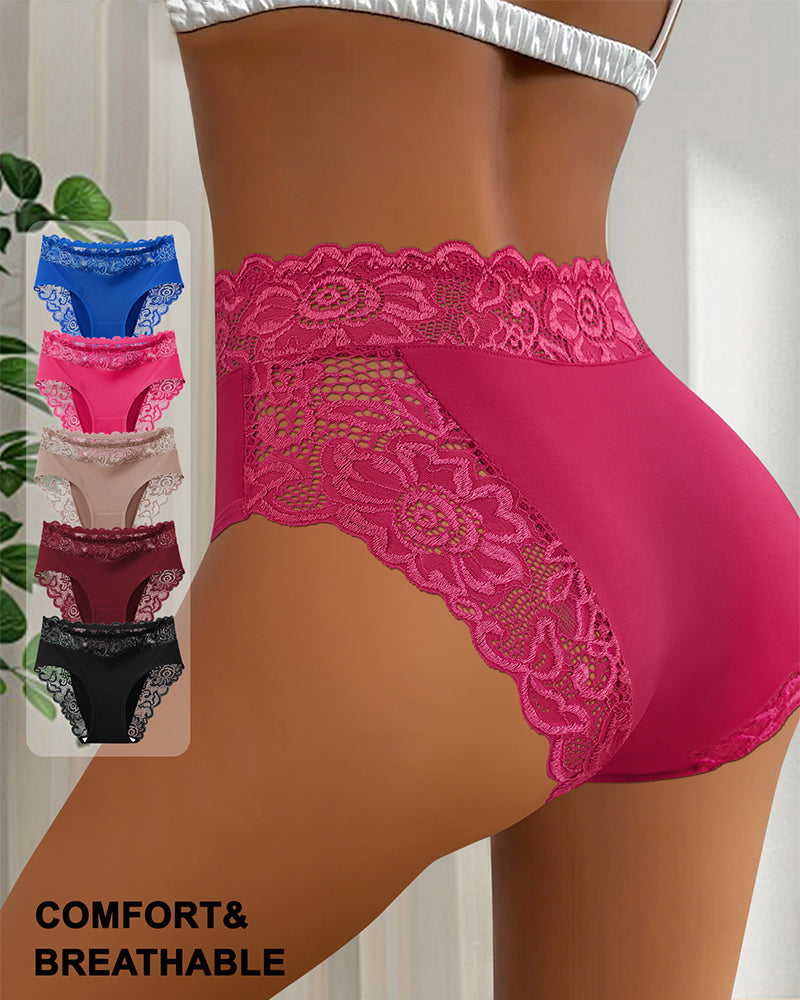 Sexy Lace Mid-Rise Panties-3