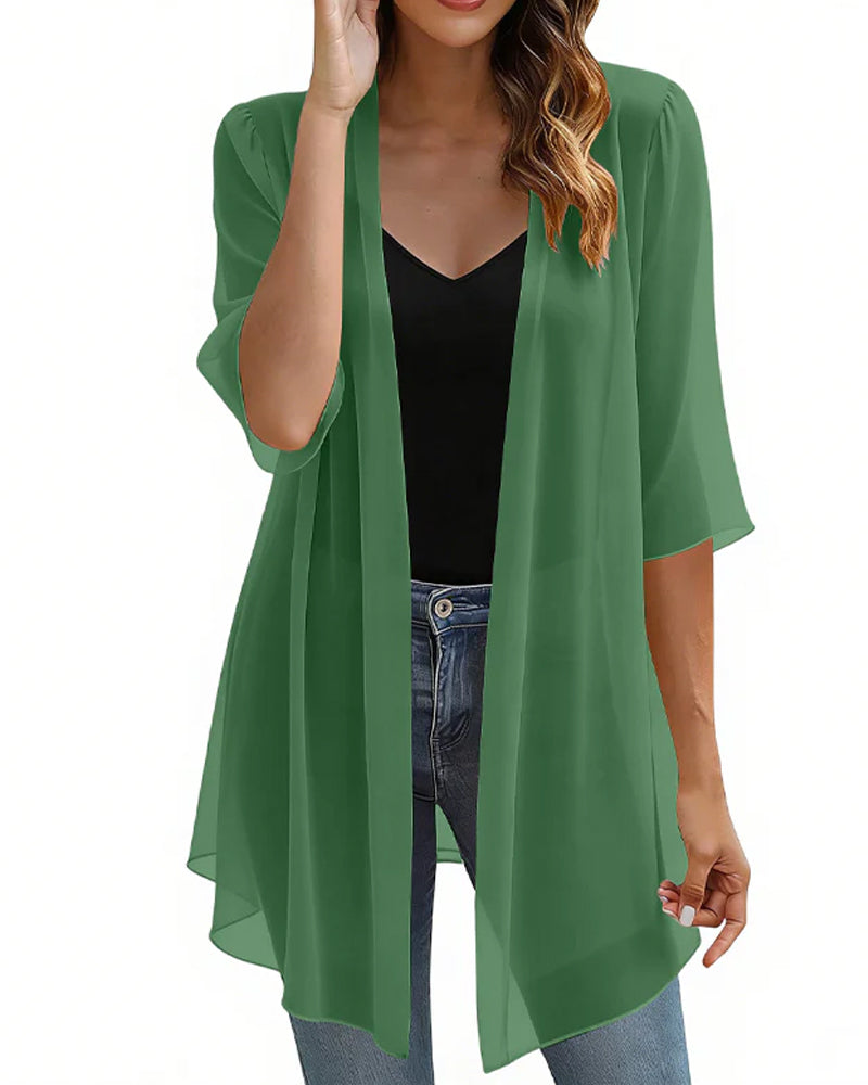 Lightweight Solid Sun Protection Cover-Up