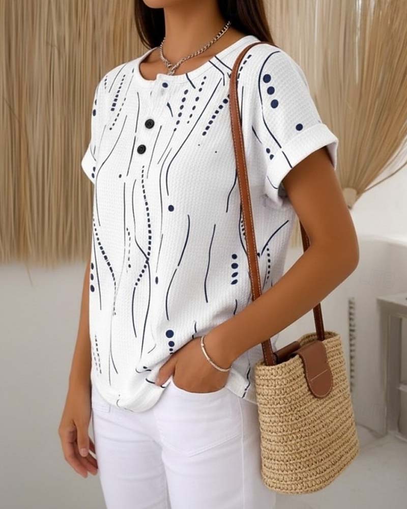 Round Neck Short-Sleeved T-Shirt