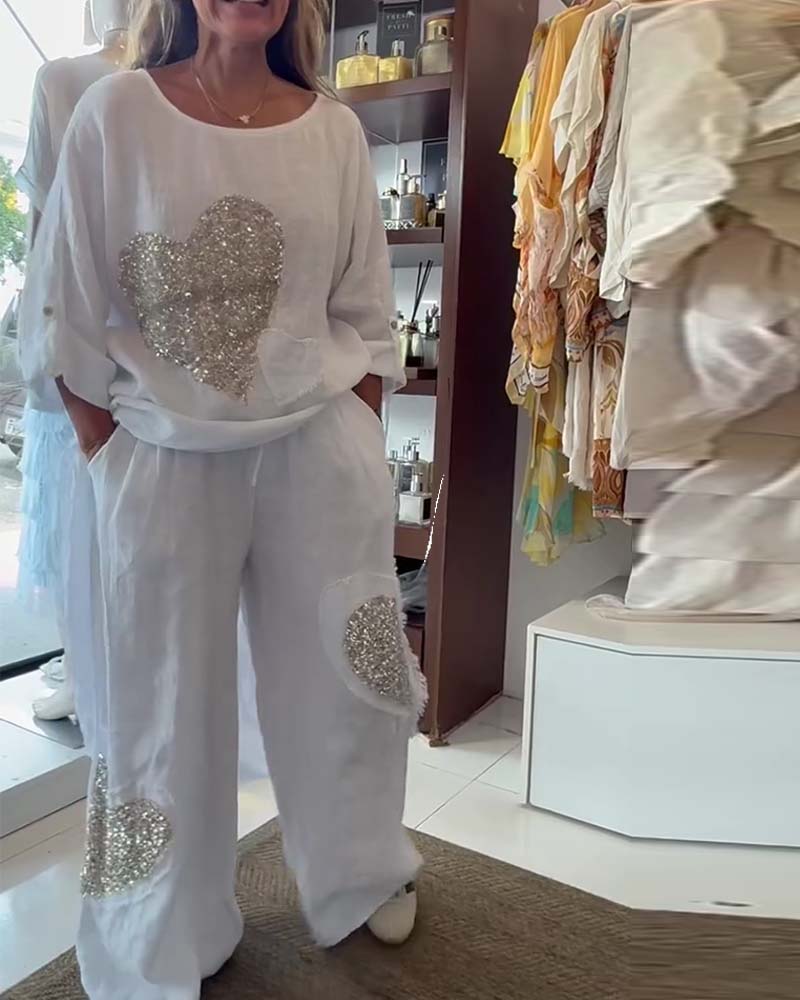 Simple Sequin Heart Set