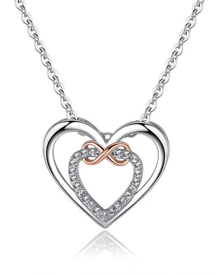Fashion two-color love necklace