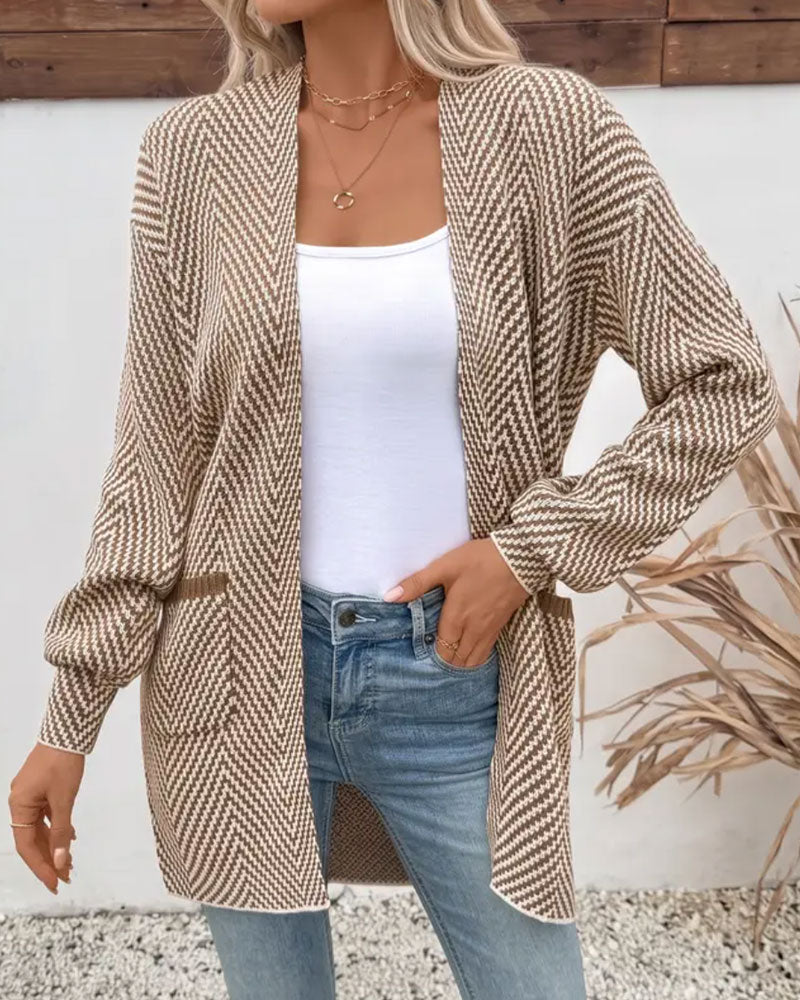 Pockets Long Sweater Cardigan