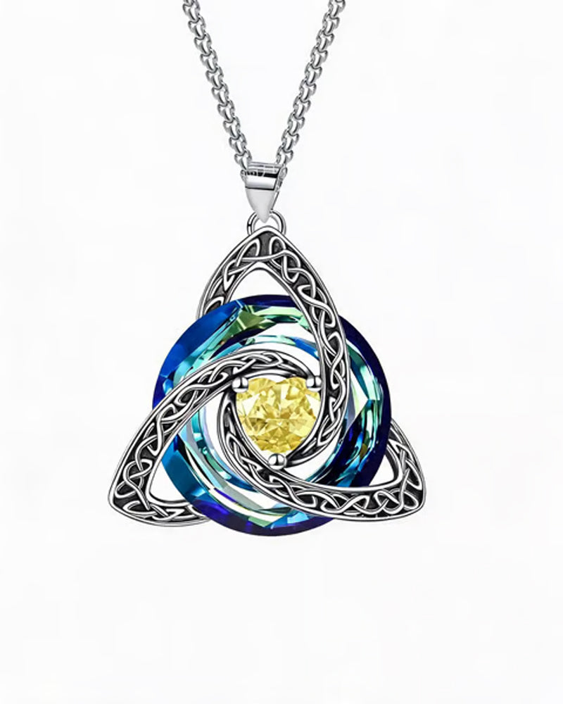 Birthstone Celtic Trinity Knot Necklace ✨