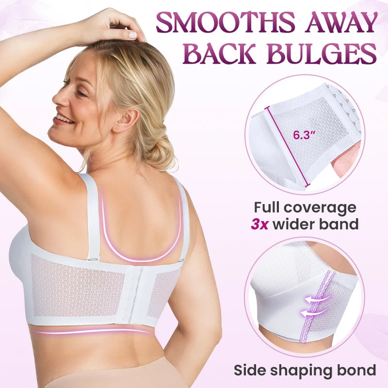 Non-Slip Comfort Strapless Push-Up Bra with Front Buckle