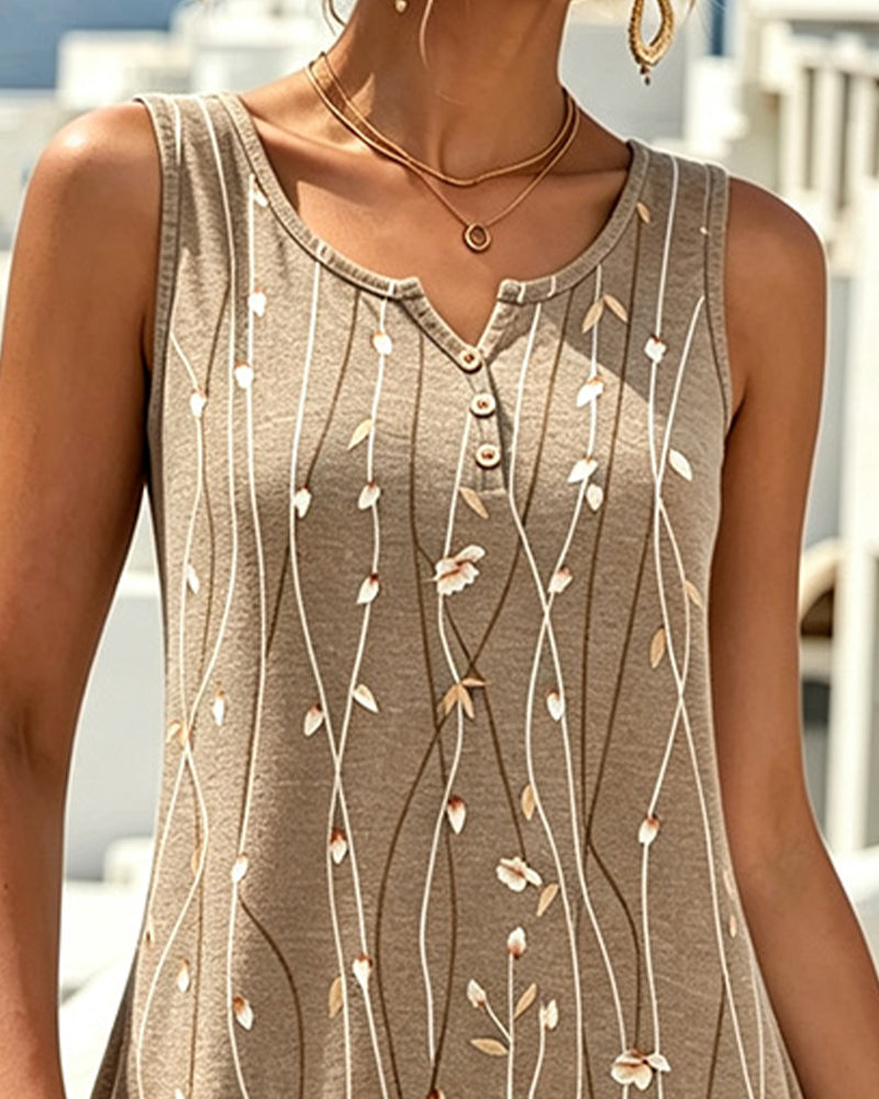 Small V-Neck Sleeveless A-Line Dress