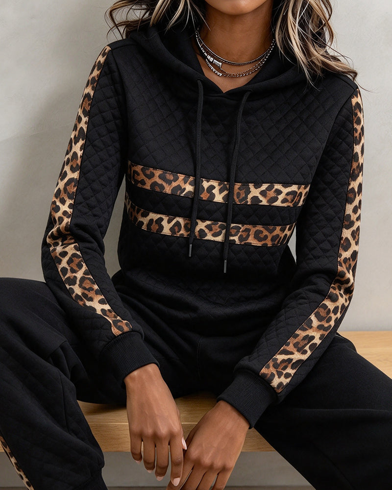 Argyle Leopard Slim Fit Sweatshirt