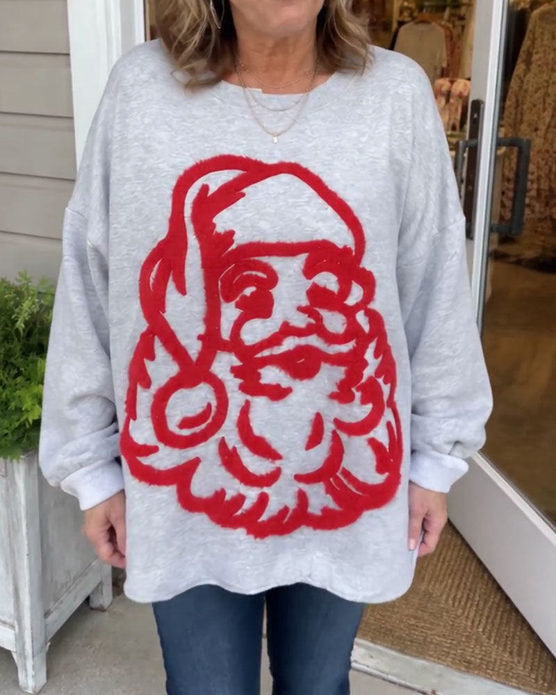 Stylish Santa Claus Loose Sweatshirt