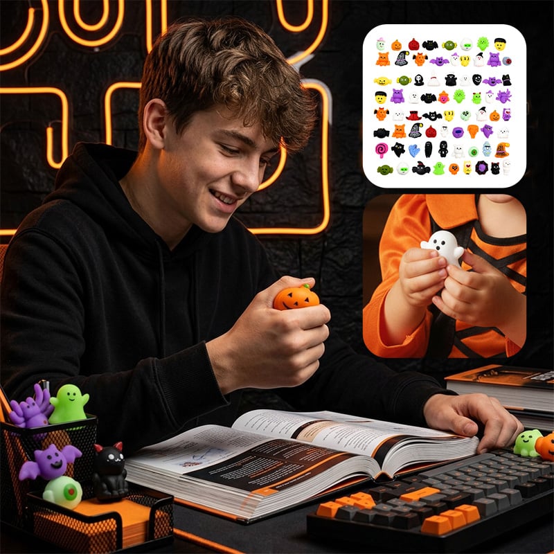 Halloween Squishies Stress Relief Toy Set