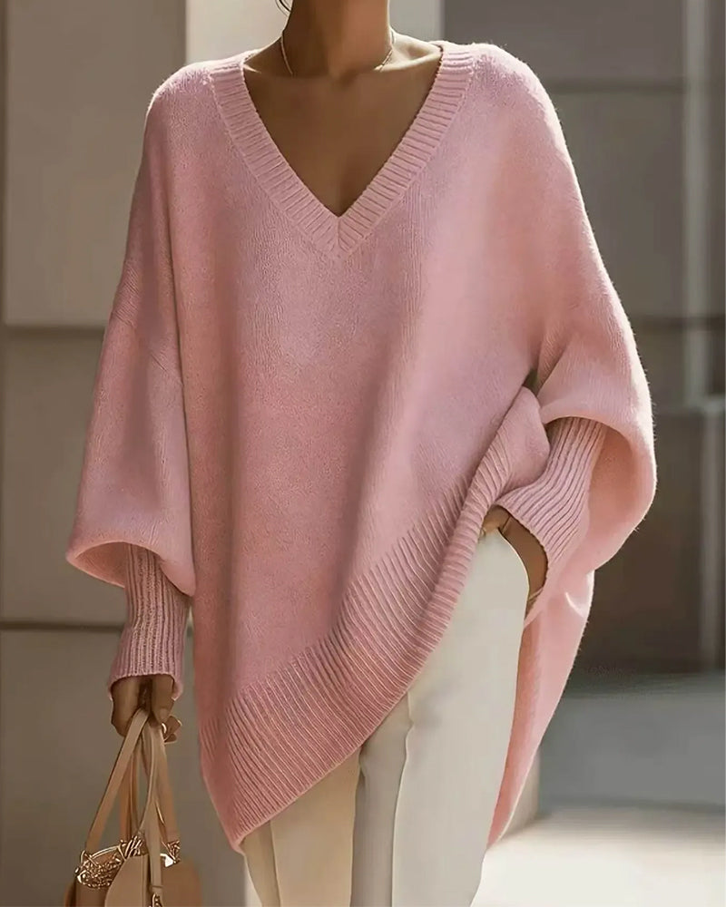 V-neck Loose Big Sleeve Pullover