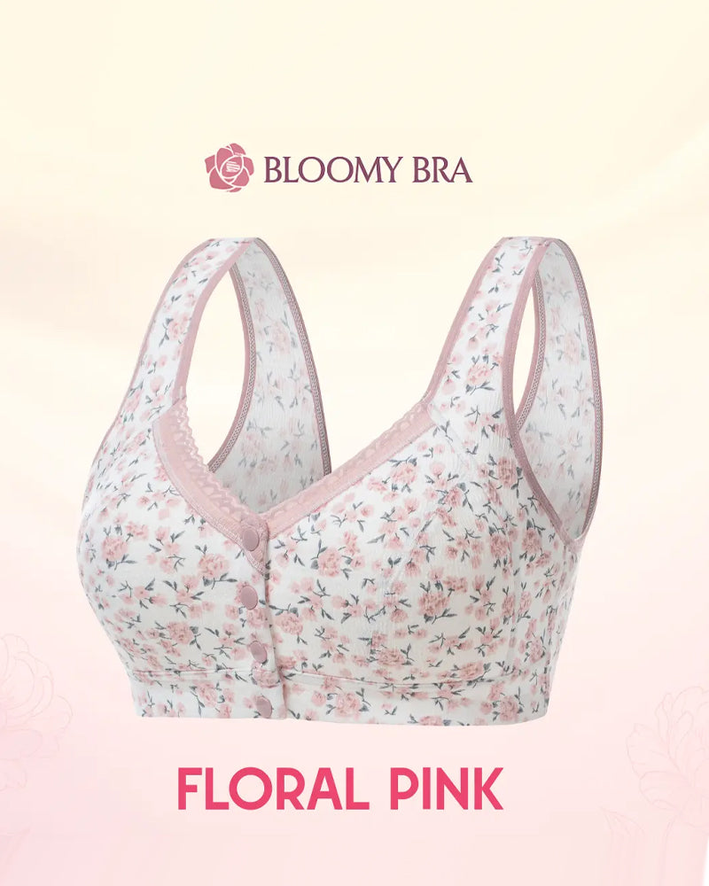 Front Button Comfortable Wireless Lift Bra