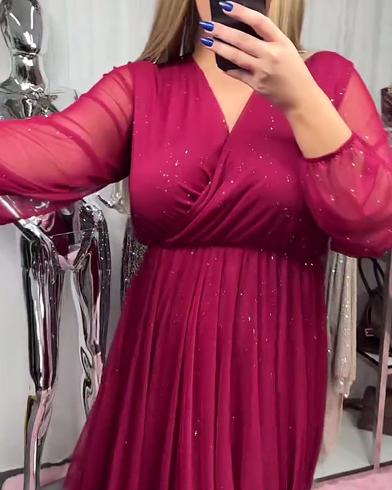 Temperament V-Neck Fashion Dress