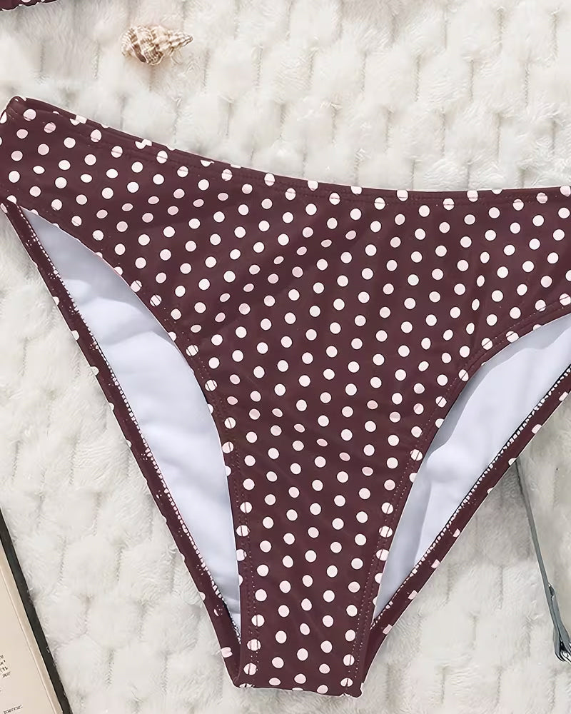 Strappy Polka Dot Bikini