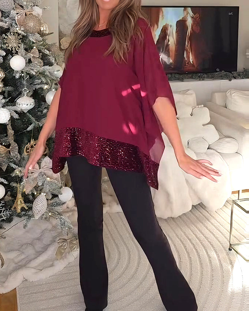 Fashionable Batwing Sleeve Blouse