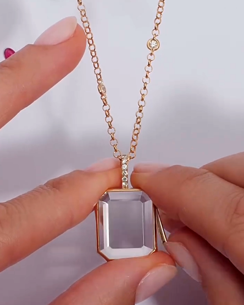 Personalized Photo Box Pendant And Necklace