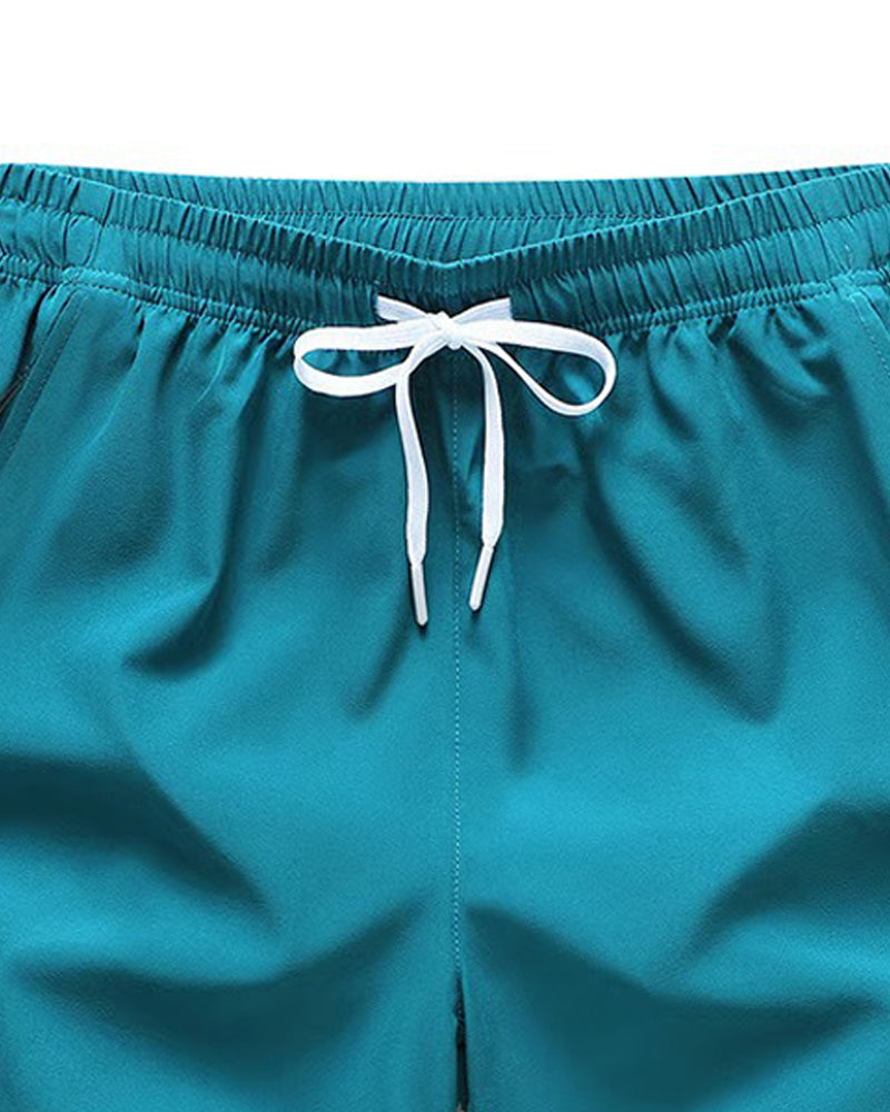 Zipper Pocket Quick Dry Dolphin Shorts