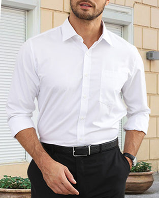 Men's Solid Long Sleeve Shirt