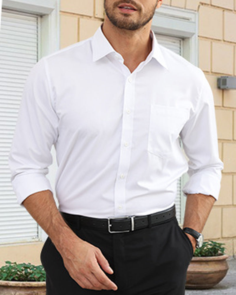 Men's Solid Long Sleeve Shirt