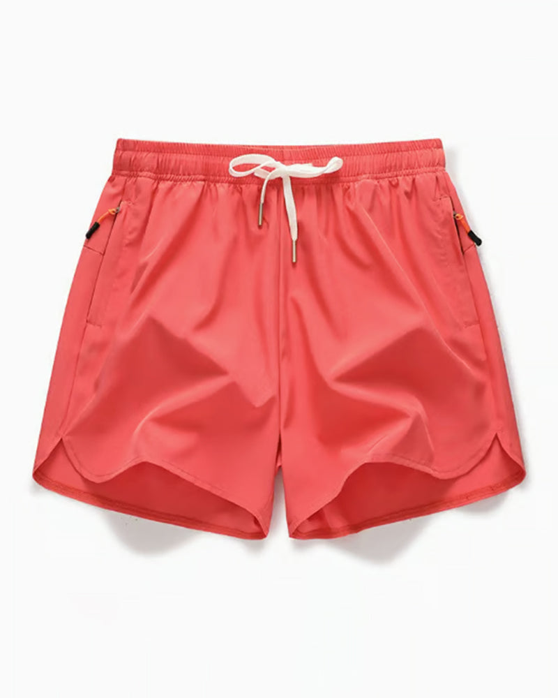 Zipper Pocket Quick Dry Dolphin Shorts
