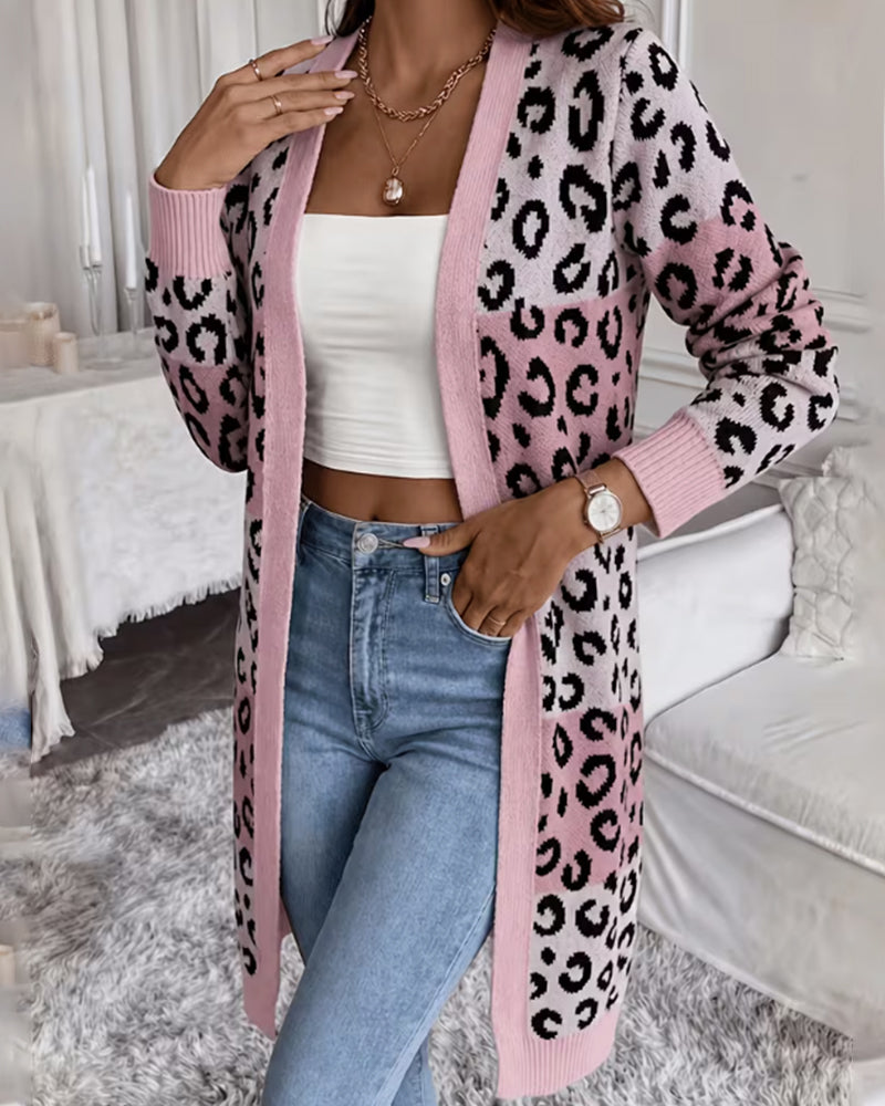Leopard Print Long Sleeve Cardigan
