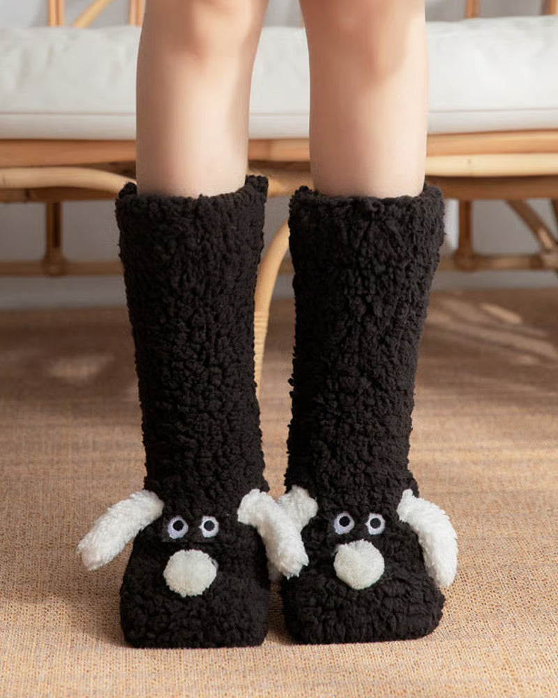 Cute Plush Dog Socks