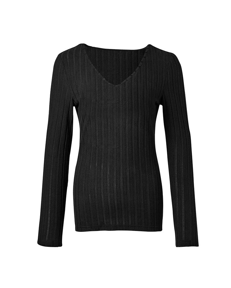 V-Neck Long Sleeve Blouse