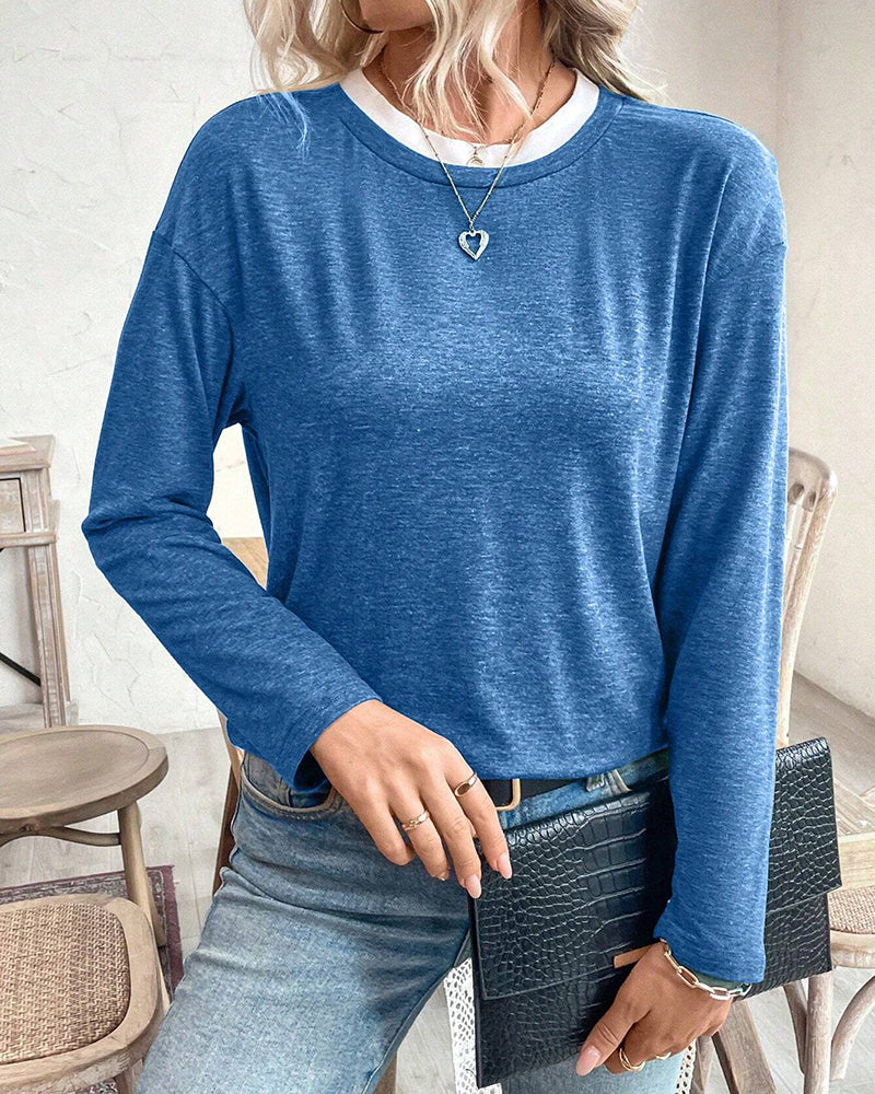 Long Sleeve Crew Neck Top