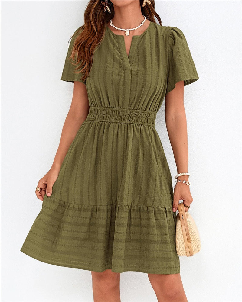 V-Neck A-Line Dress