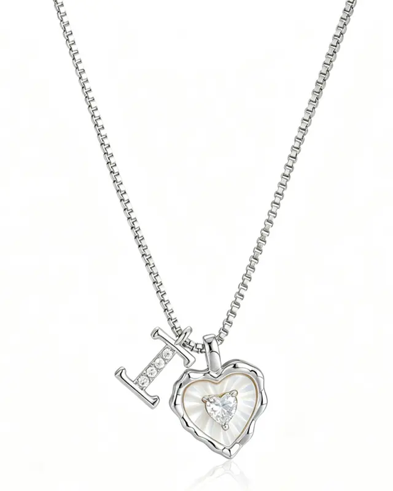 A–Z Micro Pave Letter Pendant Necklace