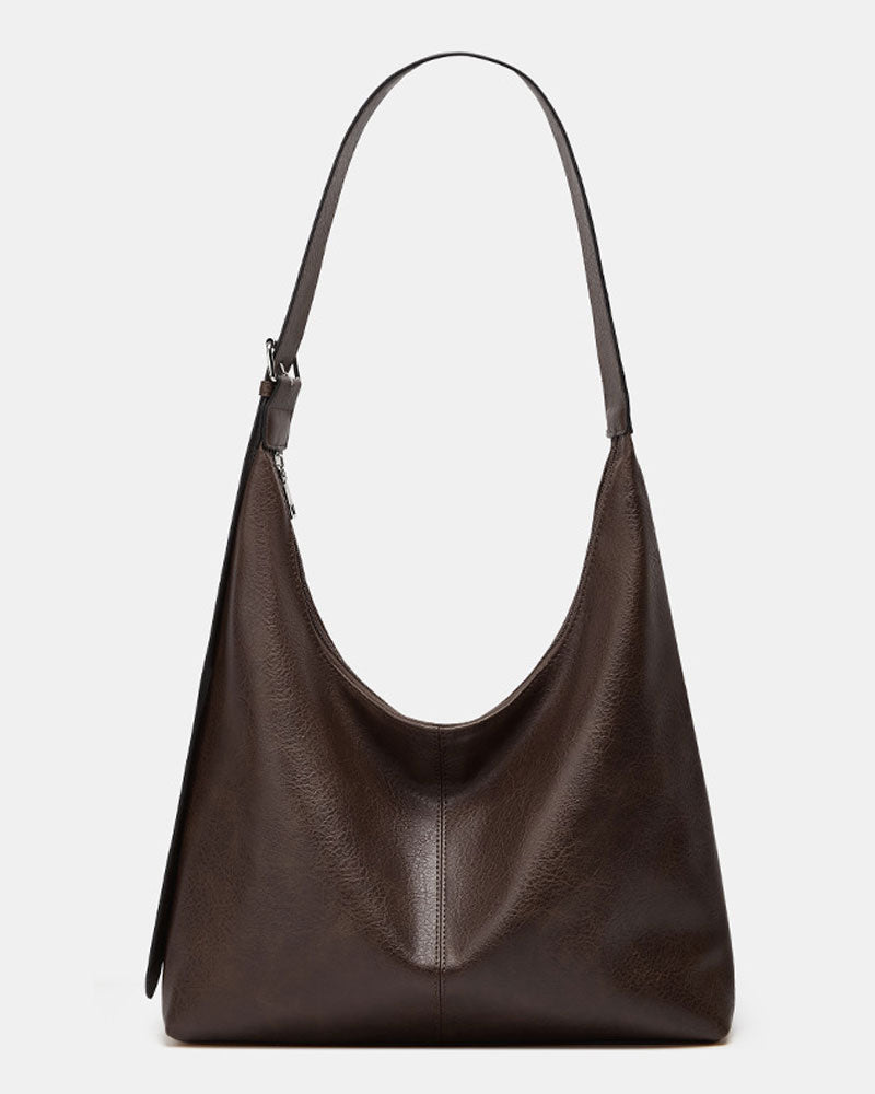 Women's Solid Color PU Leather Shoulder Bag