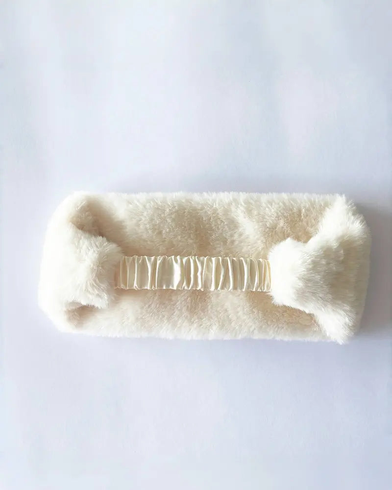 Wide Edge Soft Warm Windproof Cold-Proof Fuzzy Headband