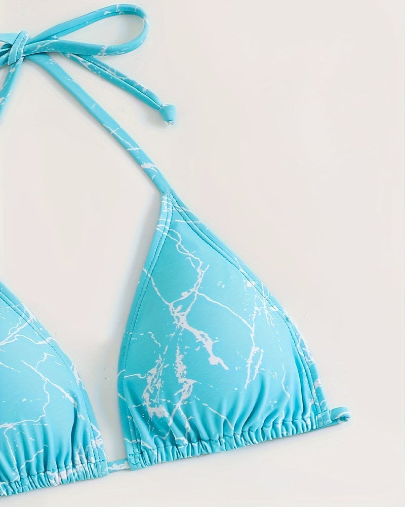 Marble Halter Bikini
