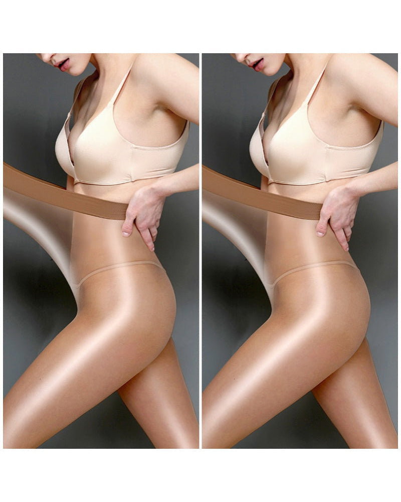 Glossy Transparent Tights For Women
