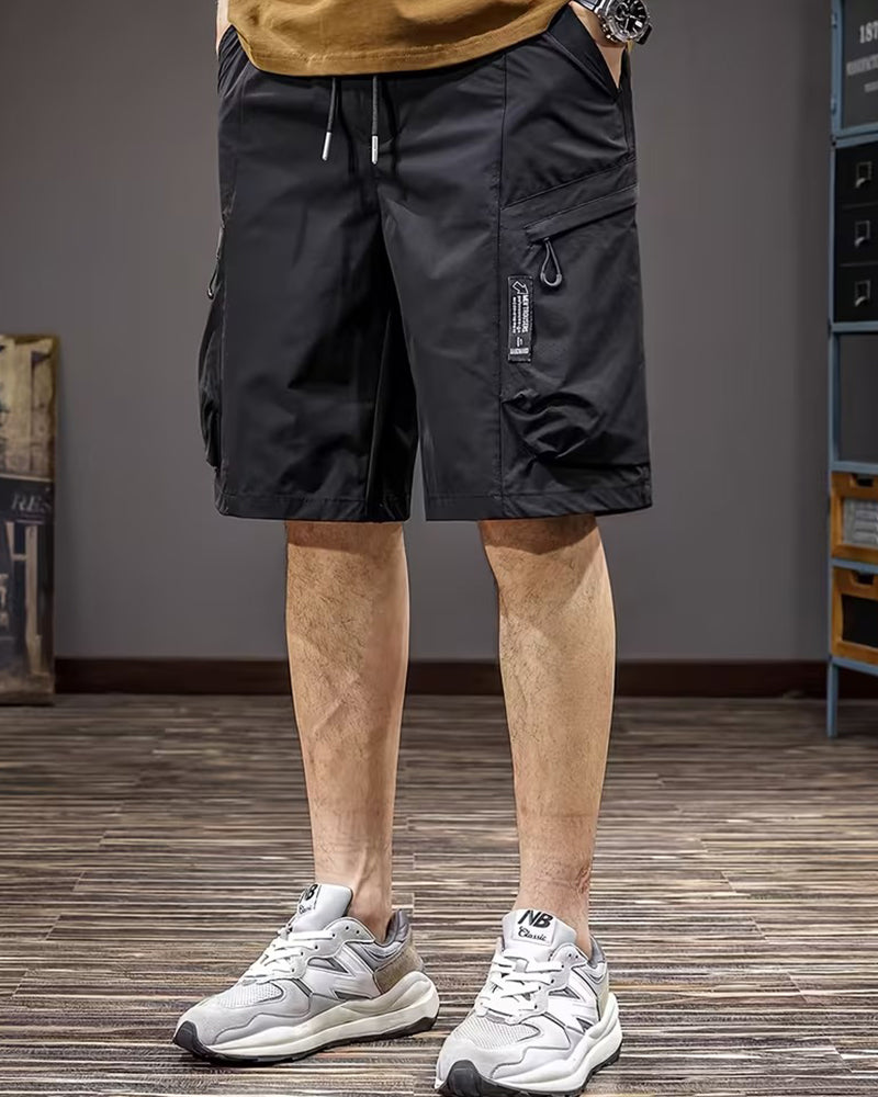 Men's Drawstring Solid Casual Bermuda Pant