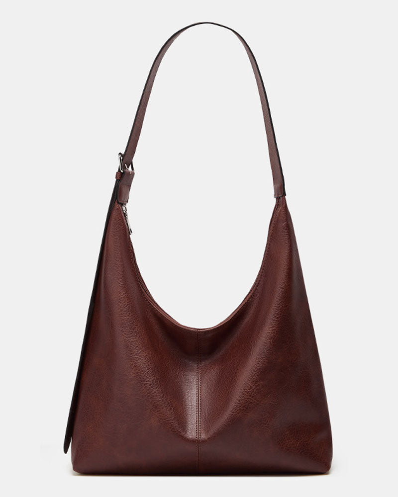Women's Solid Color PU Leather Shoulder Bag