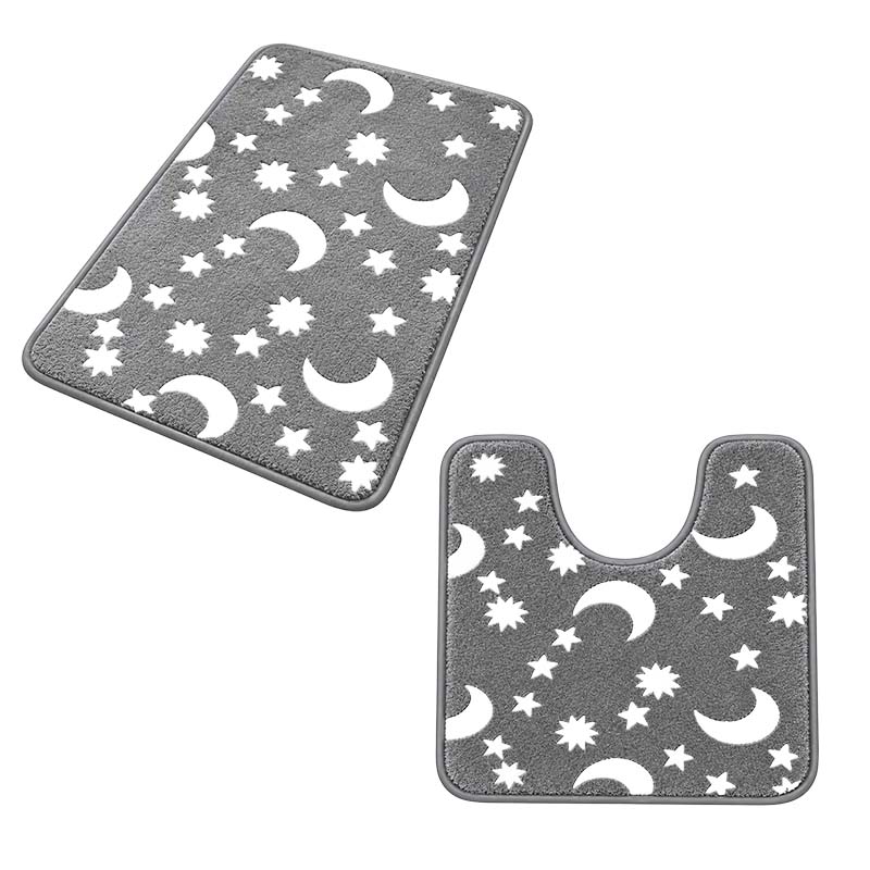 Glow-in-the-dark coral fleece floor mat